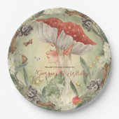 Magische herfst bos fee | Verjaardag Papieren Bordje (Voorkant)