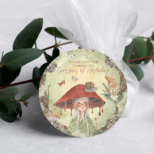 Magische herfst bos fee | Verjaardag Ronde Sticker