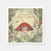 Magische herfst bos fee | Verjaardag Servet (Voorkant)