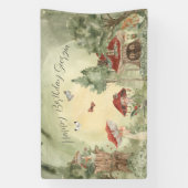 Magische herfst bos fee | Verjaardag Welkom Spandoek (Verticaal)