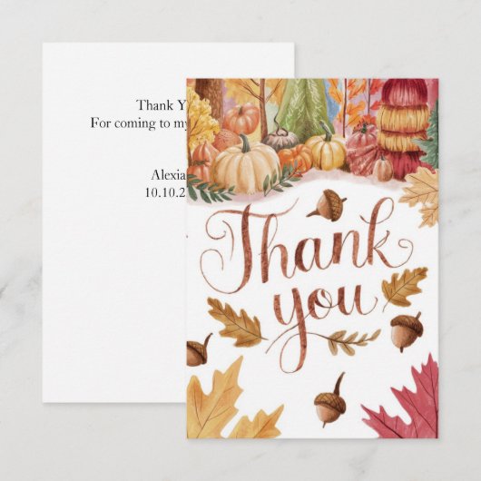 Magische Herfst Herfst Bedankkaart (Voorkant / Achterkant)