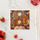 Magische Herfst Hollow Tree House Découpage servet (Insitu)