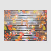 Magische herfst lekt op zilver en zwarte strepen tissuepapier (Voorkant)