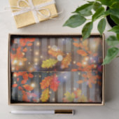 Magische herfst lekt op zilver en zwarte strepen tissuepapier (Geschenk)