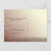 Magische Herfst Paardebloemen Bruiloft RSVP Kaart (Achterkant)