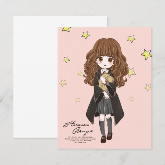 Magische Hermione Granger Watercolor Notitiekaartje (Voorkant / Achterkant)
