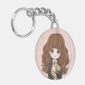 Magische Hermione Granger Watercolor Sleutelhanger (Voorkant Links)