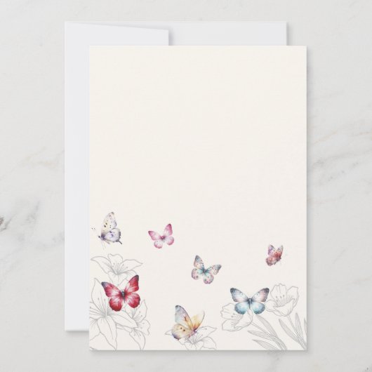 Magische Hij Geeft Me Vlinders Bruidsfeest Kaart (Achterkant)