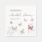 Magische Hij Geeft Me Vlinders Bruidsfeestje Servet (Voorkant)