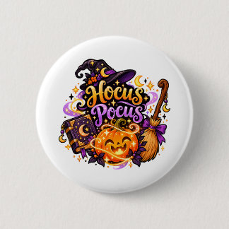 Magische Hocus Pocus Heks Halloween Knop Ronde Button 5,7 Cm