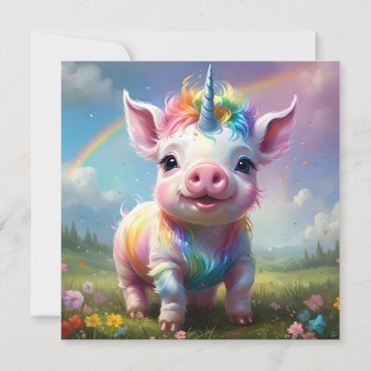 Magische hoeven: het regenboog eenhoorn varken (Achterkant)