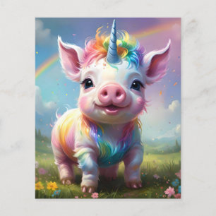 Magische hoeven: het regenboog eenhoorn varken flyer