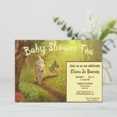 Magische hond en kat Baby shower Tea Kaart (Staand voorkant)
