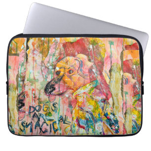 Magische honden laptophoes laptop sleeve