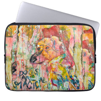 Magische honden laptophoes laptop sleeve