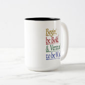 Magische Horace citaat 15oz. tweetonige Mok (Voorkant rechts)