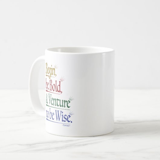 Magische Horace Quote Classic Mok (Voorkant links)