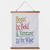 Magische Horace Quote Hout Topped Tapestry Hangend Wandkleed (Voorkant)