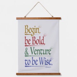 Magische Horace Quote Hout Topped Tapestry Hangend Wandkleed
