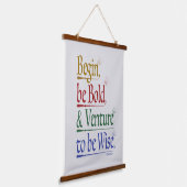 Magische Horace Quote Hout Topped Tapestry Hangend Wandkleed (Gebogen)