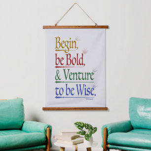 Magische Horace Quote Hout Topped Tapestry Hangend Wandkleed