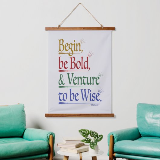 Magische Horace Quote Hout Topped Tapestry Hangend Wandkleed (Woonkamer)