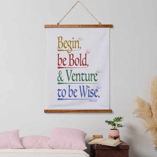 Magische Horace Quote Hout Topped Tapestry Hangend Wandkleed (Slaapkamer)