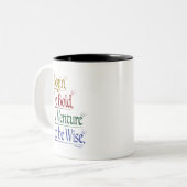 Magische Horace Quote Two-Tone Mok (Voorkant links)