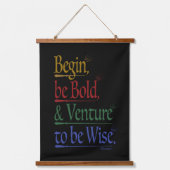 Magische Horace Quote Zwart Hout Topped Tapestry Hangend Wandkleed (Voorkant)