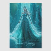 Magische Ice Queen Winter Kerst Magnetische Kaart (Voorkant)