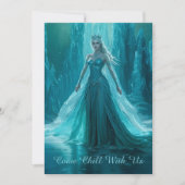 Magische Ice Queen Winter Kerstfeest Kaart (Voorkant)