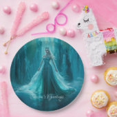 Magische Ice Queen Winter Kerstmis Papieren Bordje (Feest)