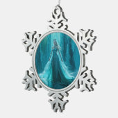 Magische Ice Queen Winter Kerstmis Tin Sneeuwvlok Ornament (Rechts)