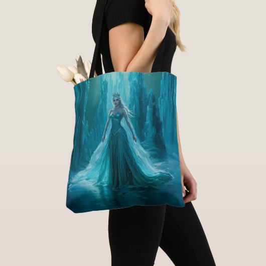 Magische Ice Queen Winter Kerstmis Tote Bag (Dichtbij)
