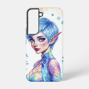 Magische ijs elf sneeuw bos bevroren sprookje samsung galaxy hoesje