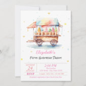 Magische ijsjes sterren roze verjaardag kaart (Voorkant)