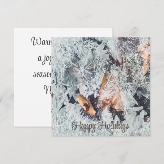 Magische ijskristallen patroon met gevallen blader (Voorkant / Achterkant)