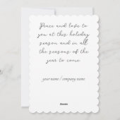 Magische ijskristallen patroon met gevallen blader feestdagenkaart (Achterkant)