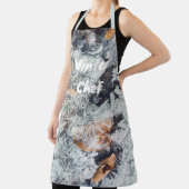 Magische ijskristallen patroon met gevallen blader schort (Insitu)