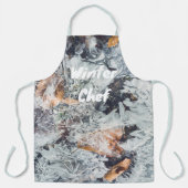 Magische ijskristallen patroon met gevallen blader schort (Voorkant)