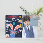 Magische illusie Verjaardag Uitnodiging Aangepaste (Staand voorkant)