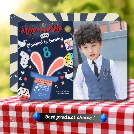 Magische illusie Verjaardag Uitnodiging Aangepaste