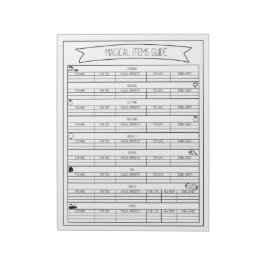 Magische informatiebladen notitieblok