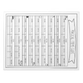 Magische informatiebladen notitieblok (Voorkant)