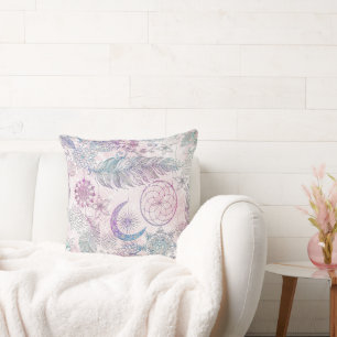 Magische Iridiserende Glitter Veren Dreamcatcher Kussen