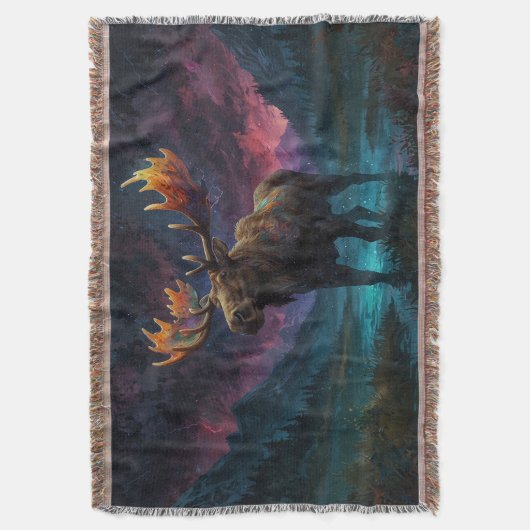 Magische Jasper Moose en Rocky Mountains Deken (Voorkant Verticaal)