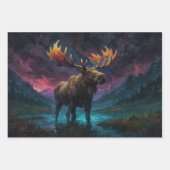 Magische Jasper Moose en Rocky Mountains Inpakpapier Vel (Voorkant)