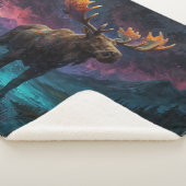Magische Jasper Moose en Rocky Mountains Sherpa Deken (3/4)