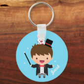 Magische jongen Magic Bunny Trick voor kinderen Sleutelhanger (Voorkant)