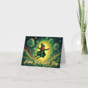 Magische Kabouter St. Patrick's Day Kunst Bedankkaart